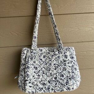 Vera Bradley Light Blue/ Navy Floral Patterned Bag